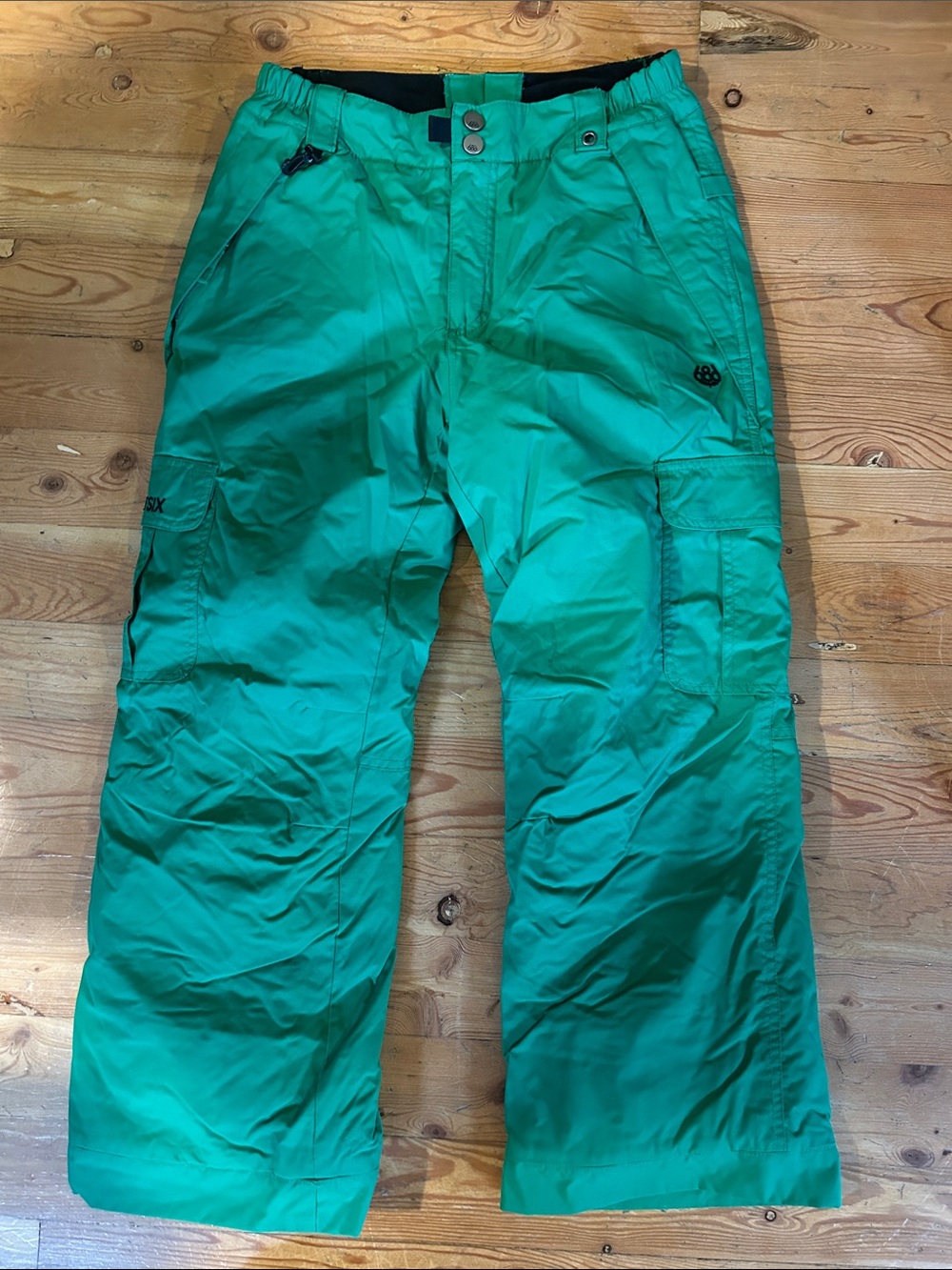686 Kids Cargo Snow Pants in Teal Green